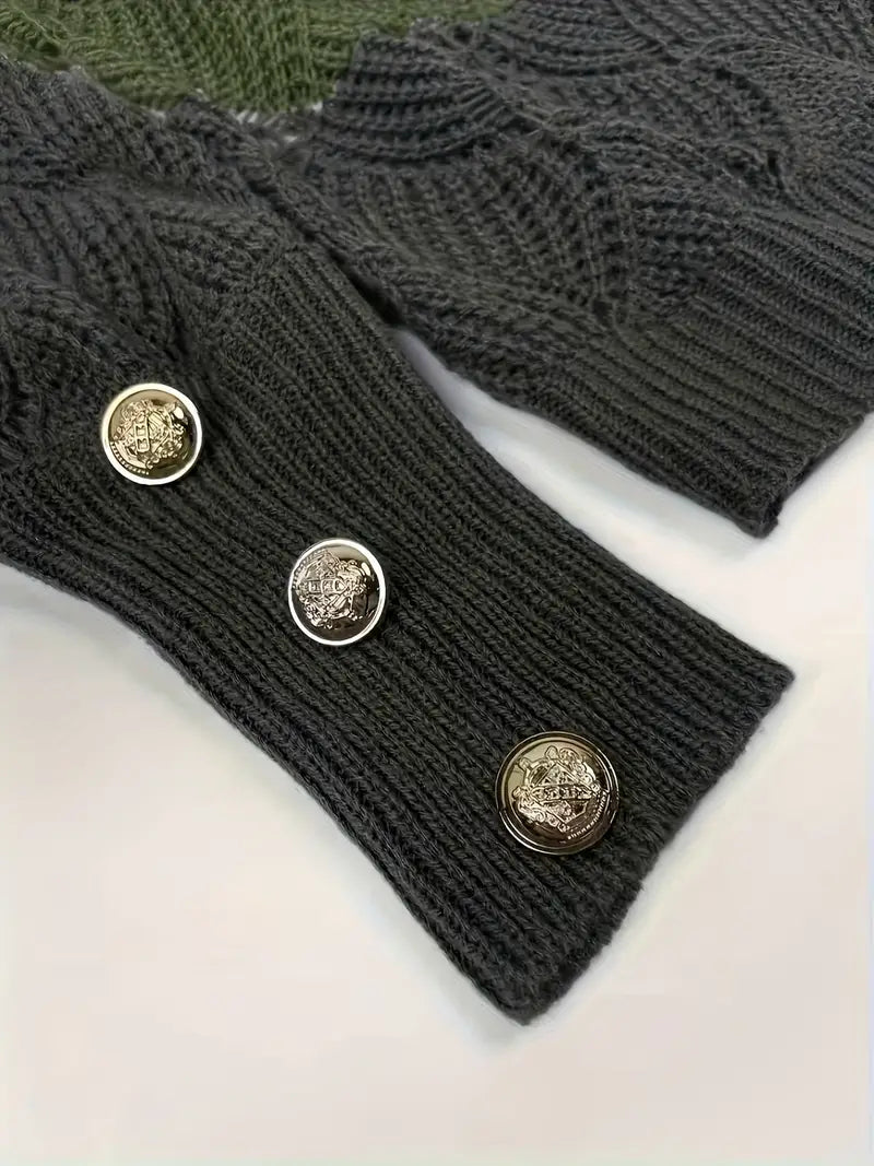 Celina - Elegant V-Neck Knitted Sweater