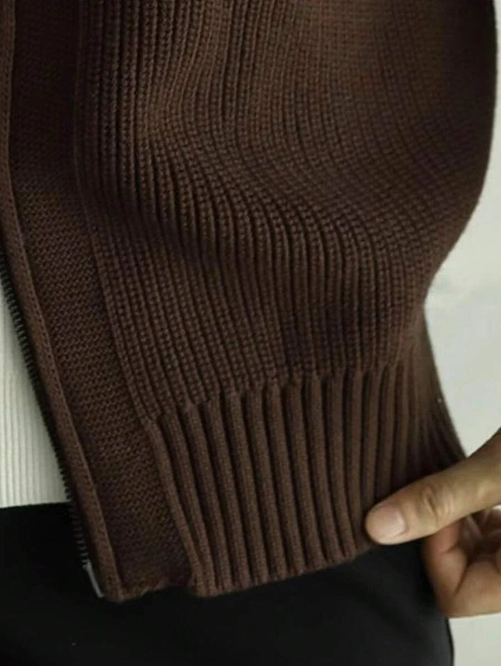 Dylan - Men's Solid Color Front Zipper Long Sleeve Simple Casual Jacket