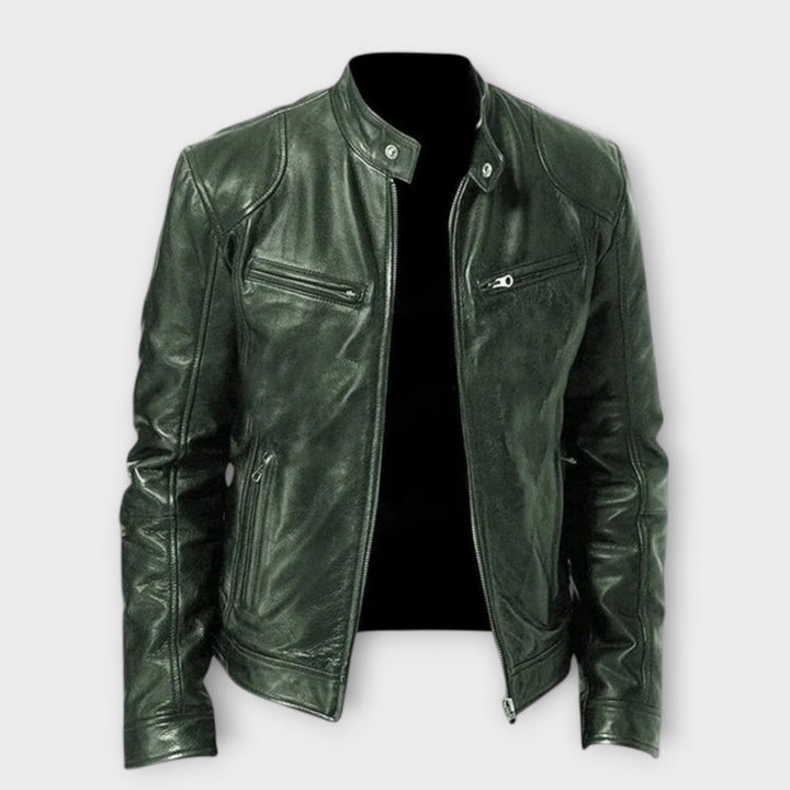 Jaxon | Versatile Leather Biker Jacket