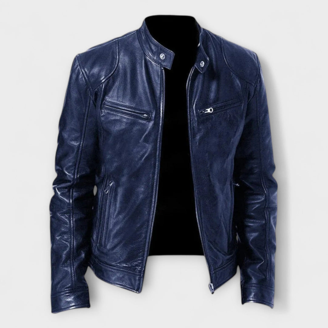 Jaxon | Versatile Leather Biker Jacket