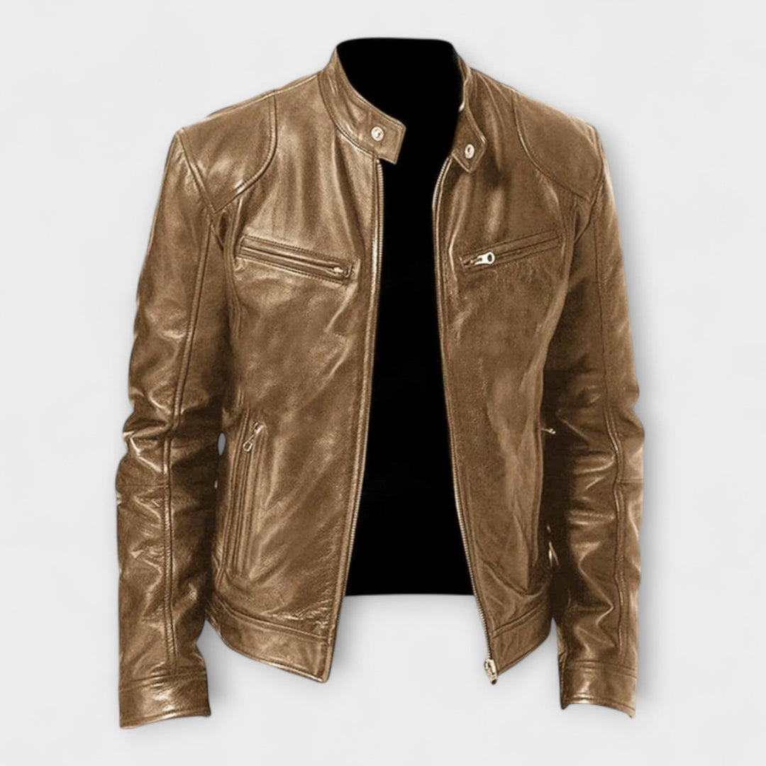 Jaxon | Versatile Leather Biker Jacket