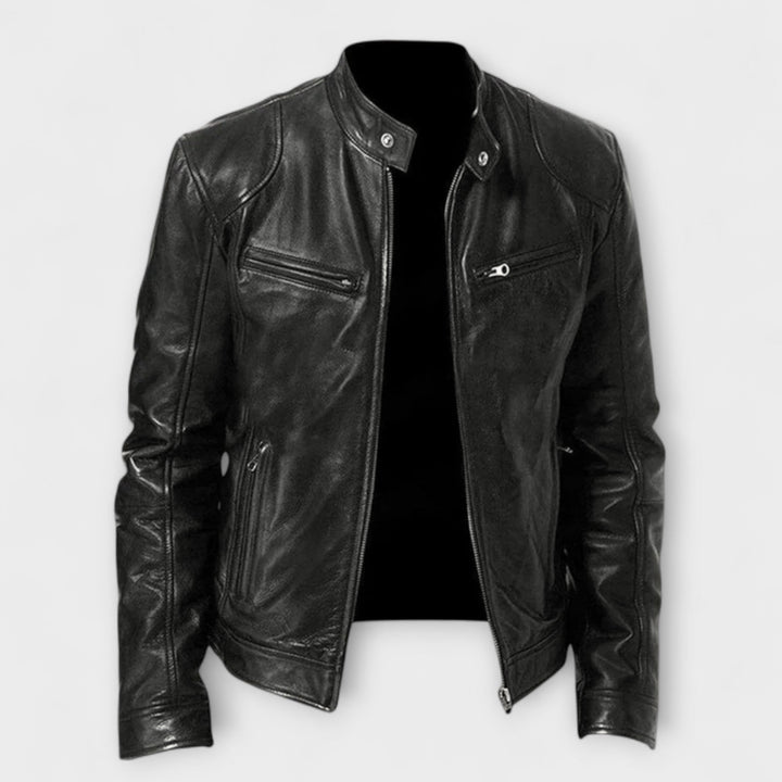 Jaxon | Versatile Leather Biker Jacket