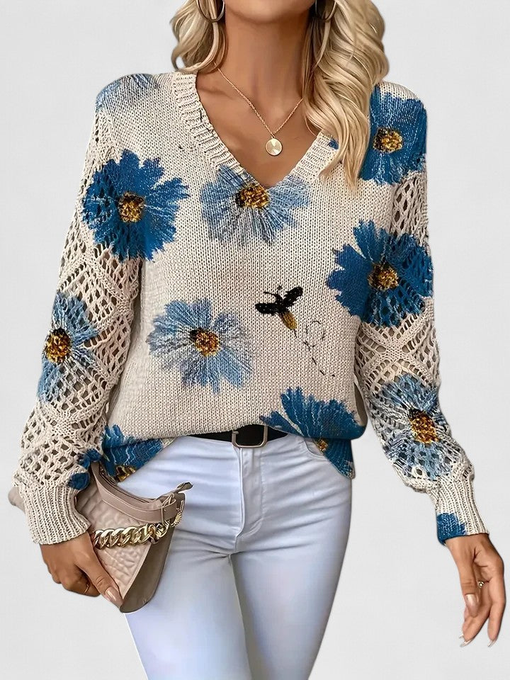 Leilani - Floral Knit Sweater