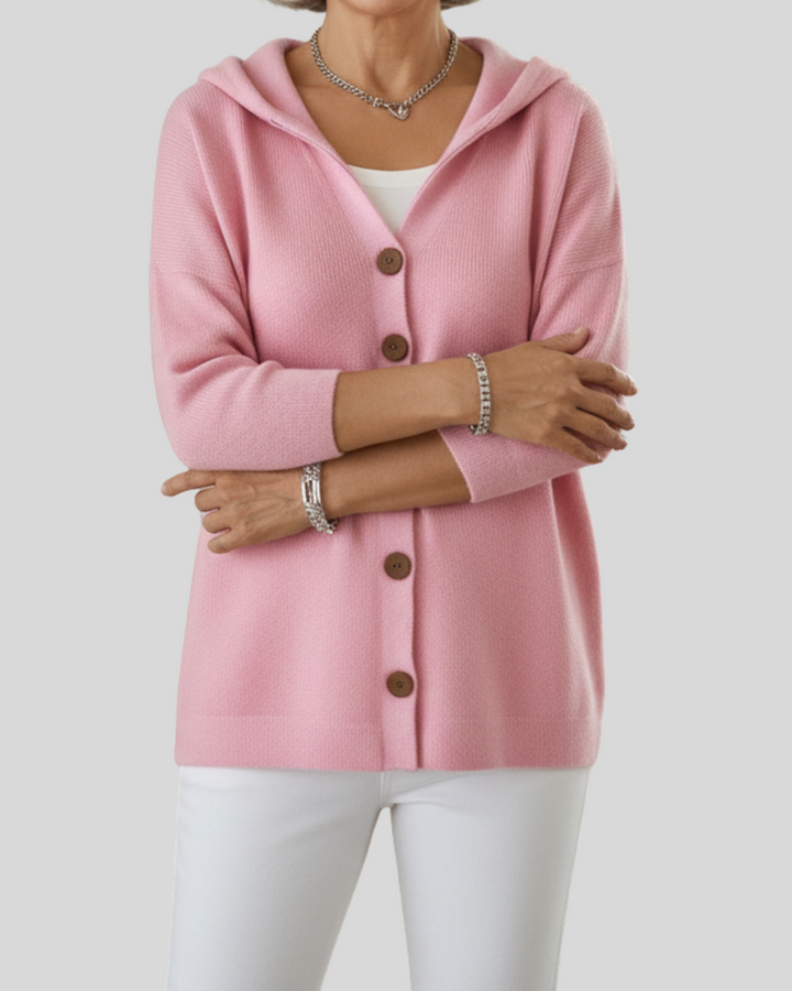 Victoria | Hooded Knit Cardigan – Fresh Elegance, Everyday Comfort