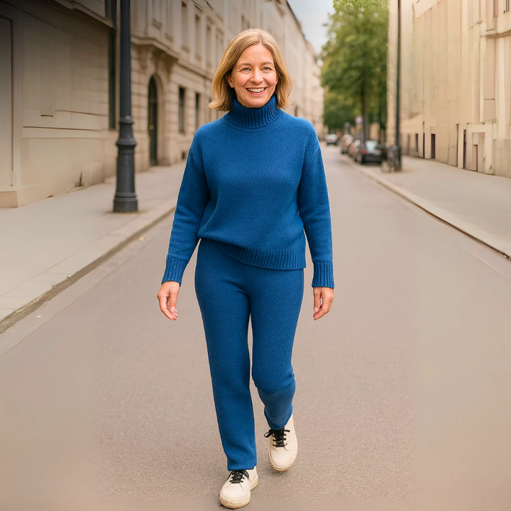 Vivian - Two-Piece Woven Sweater and Pants Set