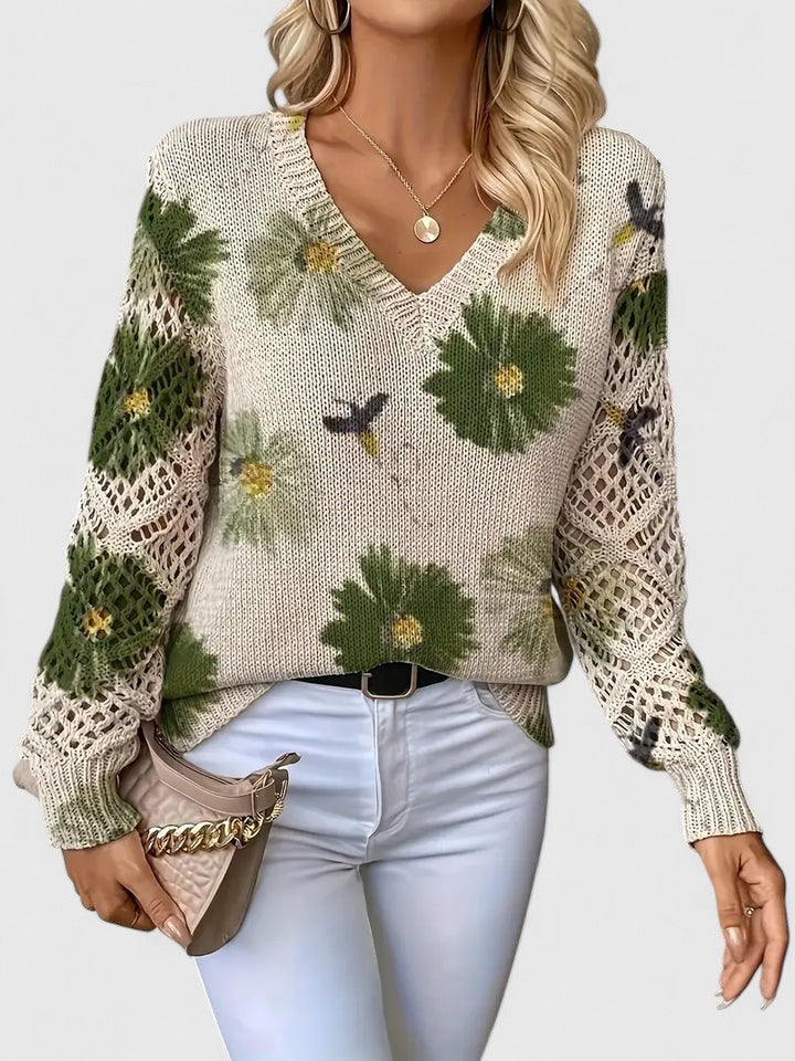 Leilani - Floral Knit Sweater