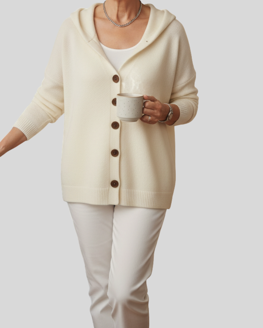 Victoria | Hooded Knit Cardigan – Fresh Elegance, Everyday Comfort