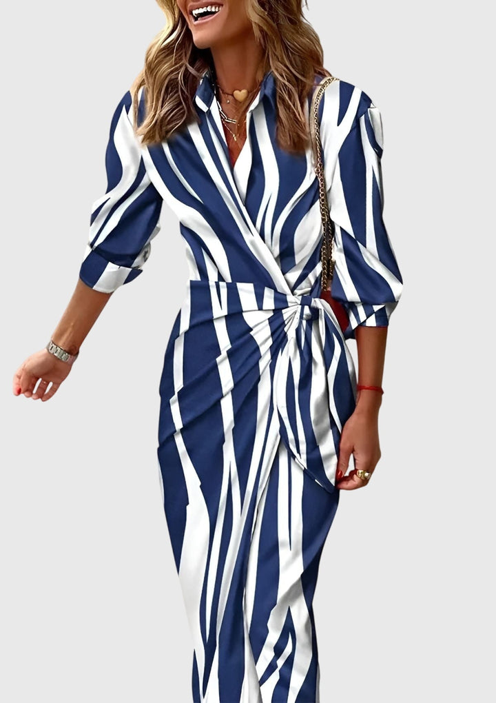 Victoria | Elegant Wrap Dress with Print