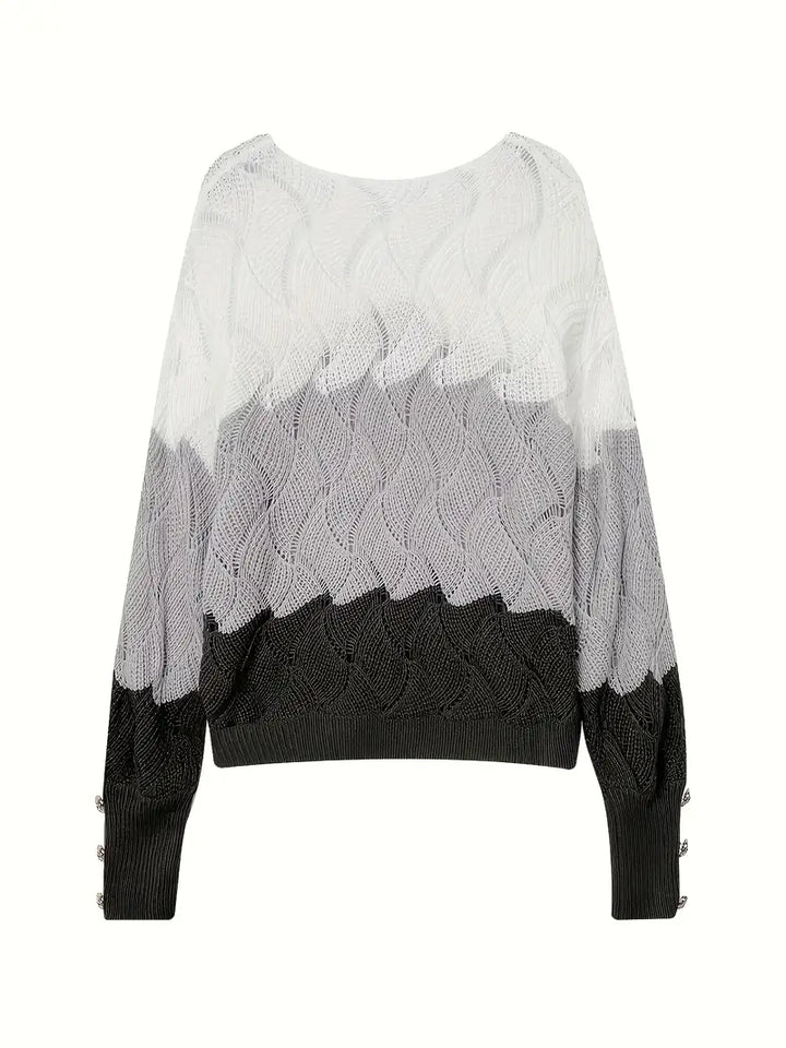 Celina - Elegant V-Neck Knitted Sweater