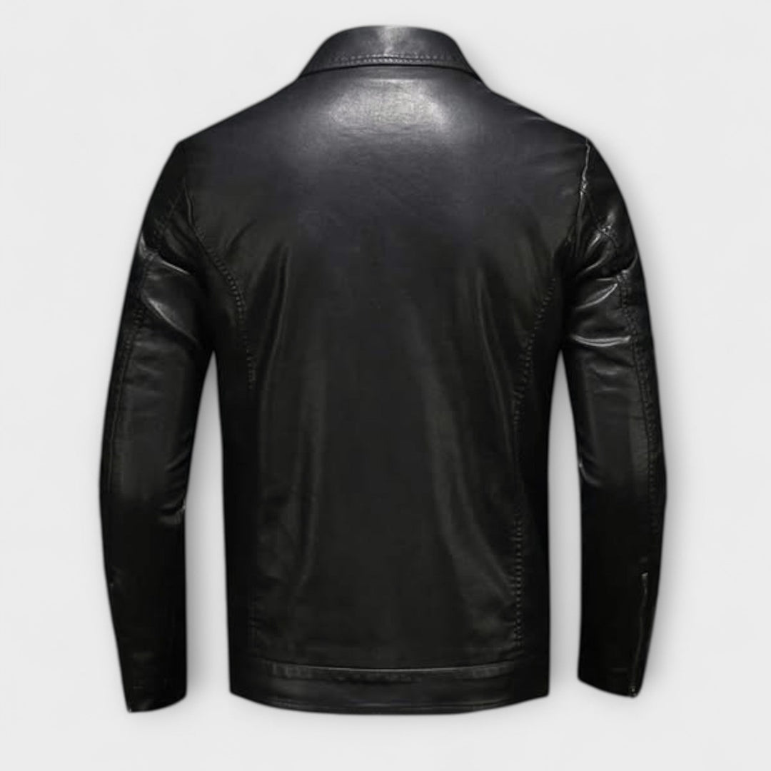 LUCAS | Chic Synthetic Leather Jacket