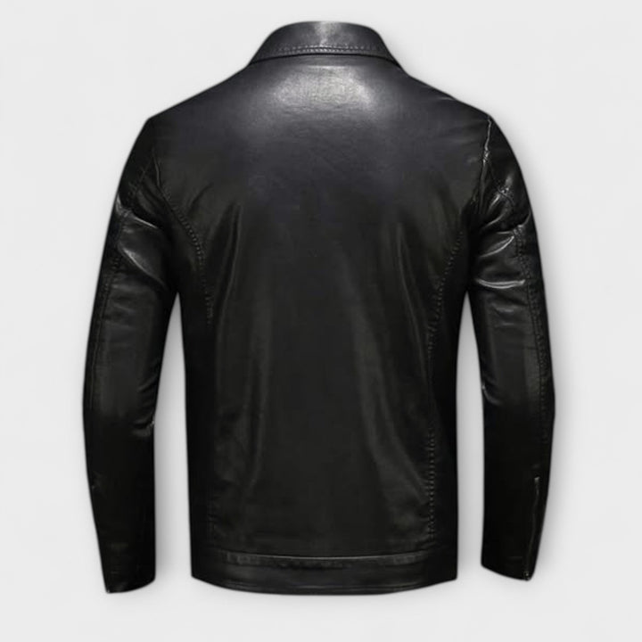 LUCAS | Chic Synthetic Leather Jacket