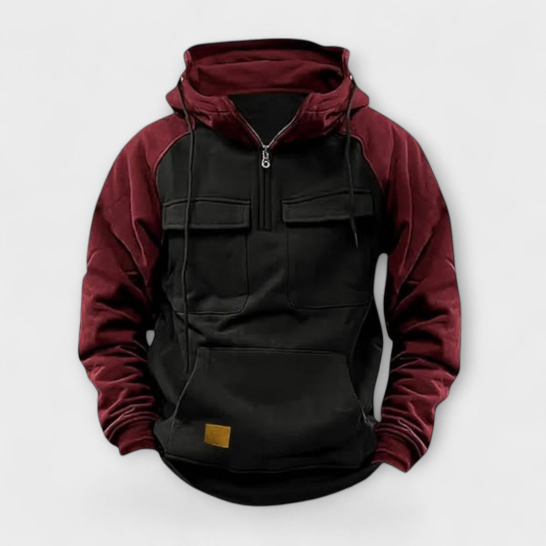 Jaxon | Stylish Two-Tone Winter Hoodie
