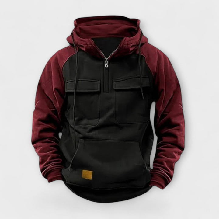Jaxon | Stylish Two-Tone Winter Hoodie