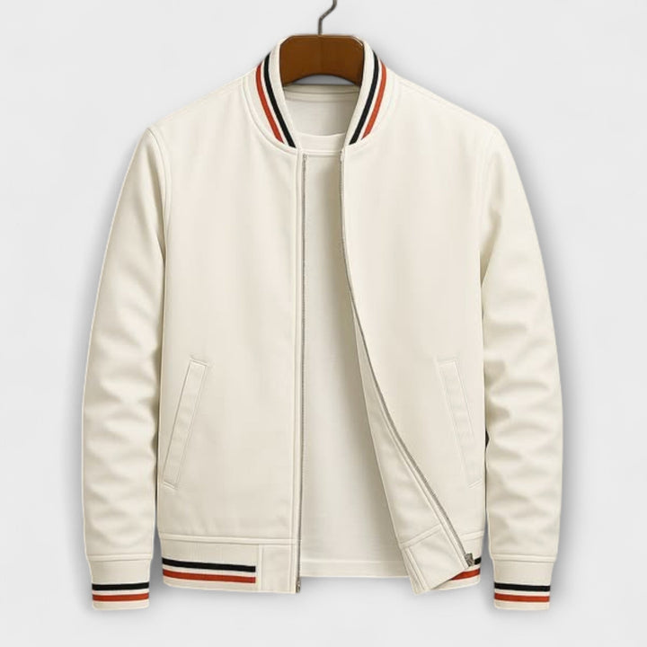 Milo | Contemporary Striped Bomber Jacket