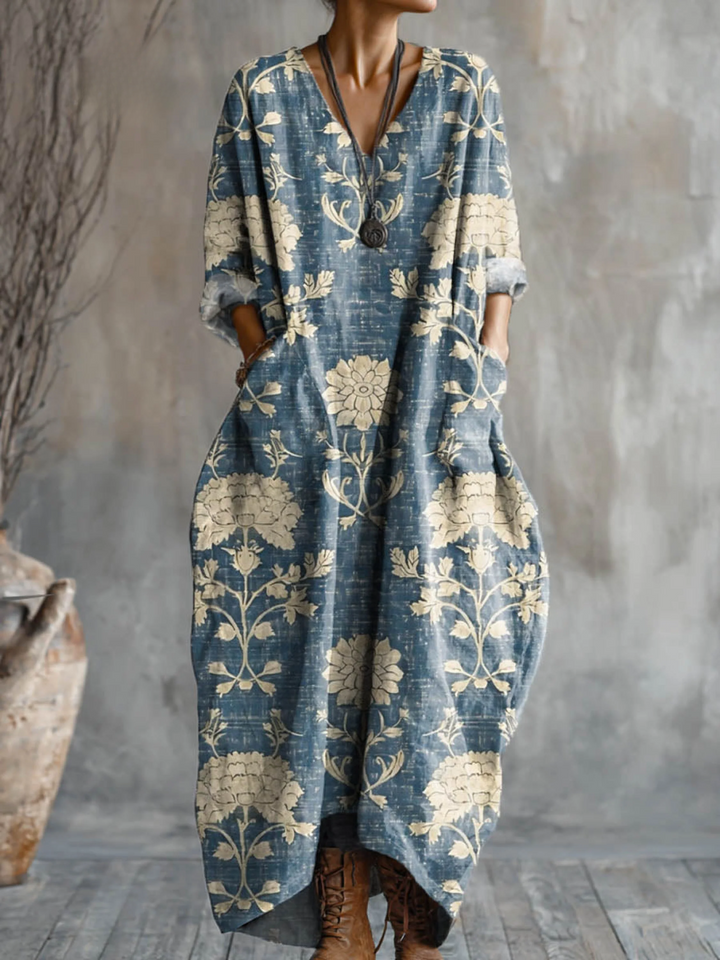 Norde | Floral Pattern Art Print Pocket Dress