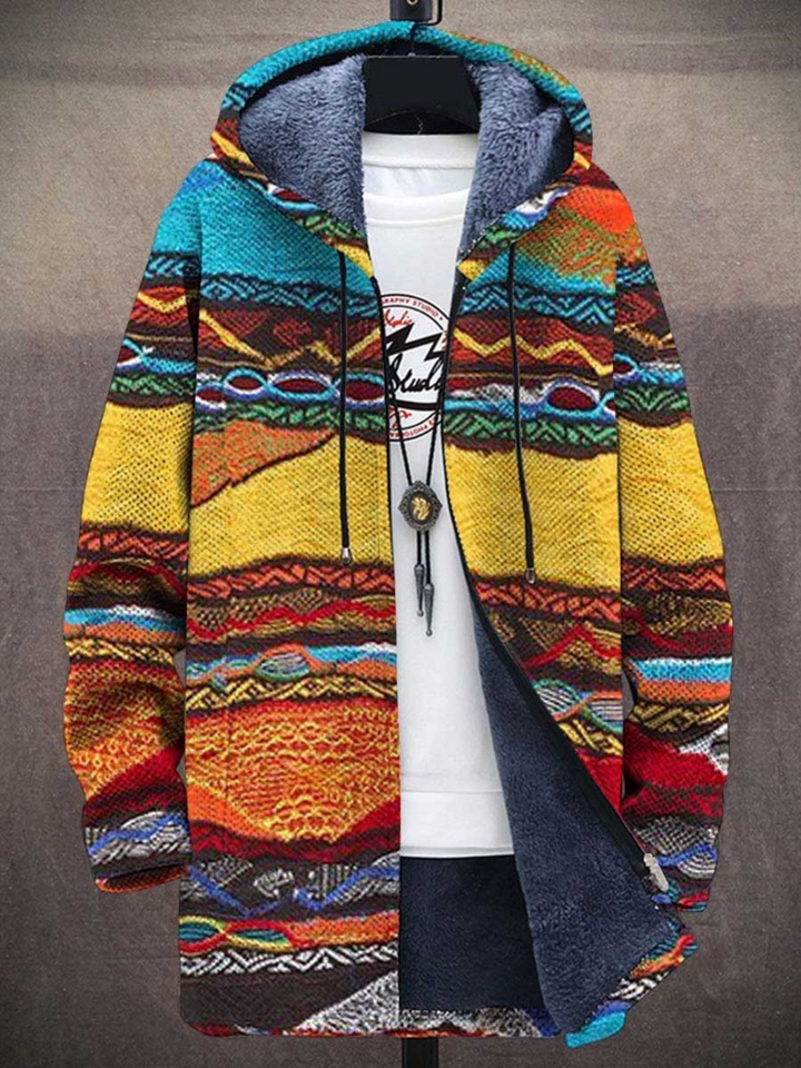 Norde™ | Abstract Geo Cardigan with Warmth
