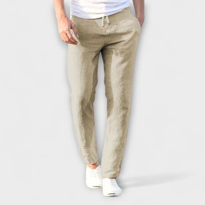 Luca | Relaxed Linen-Cotton Trousers