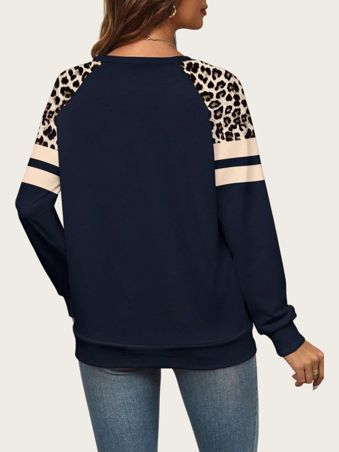 Norde | Chic Leopard Patch Sweatshirt