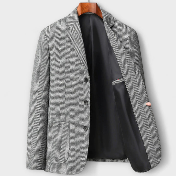 Gideon | Elegant Herringbone Wool Blazer