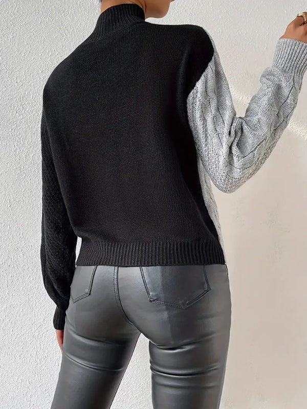 Norde | Contrast Cable Knit Sweater