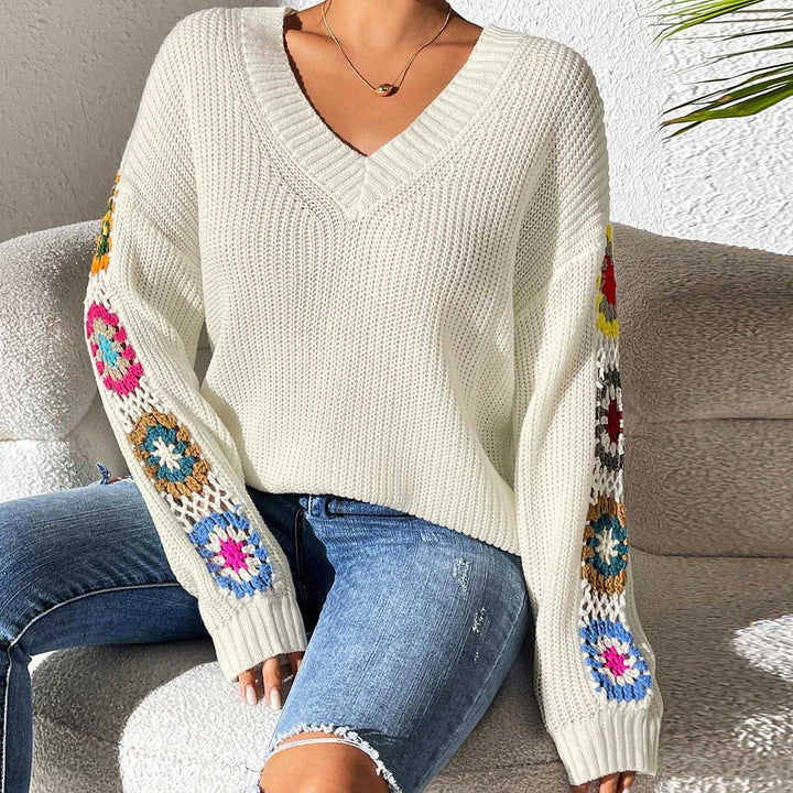 Norde | Crochet Patch Knit Sweater