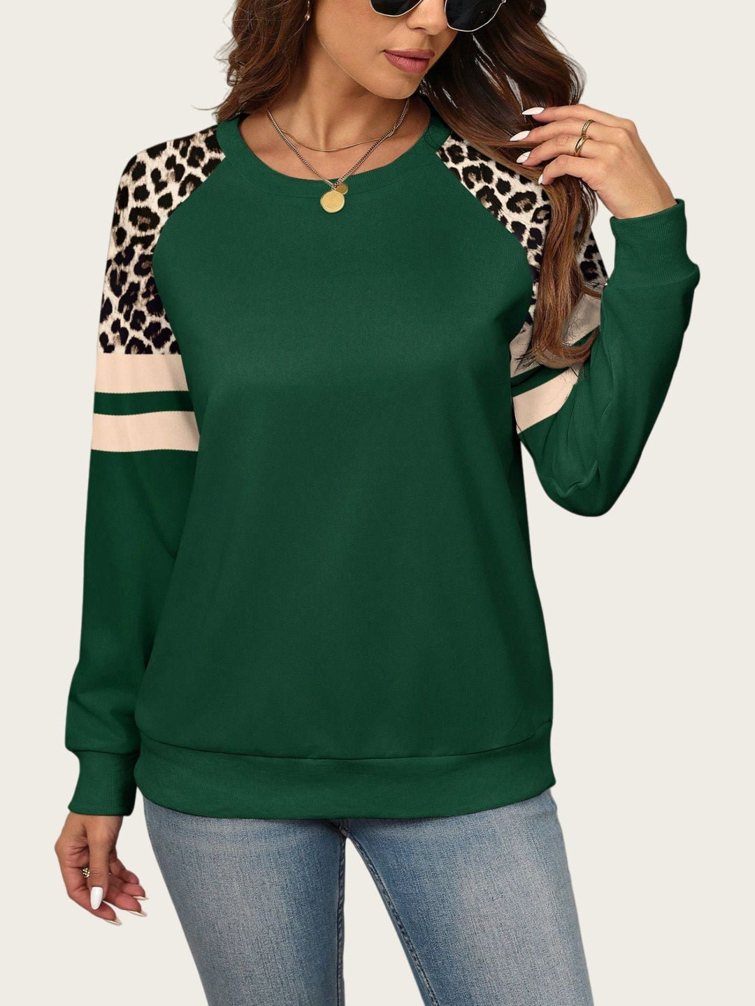 Norde | Chic Leopard Patch Sweatshirt