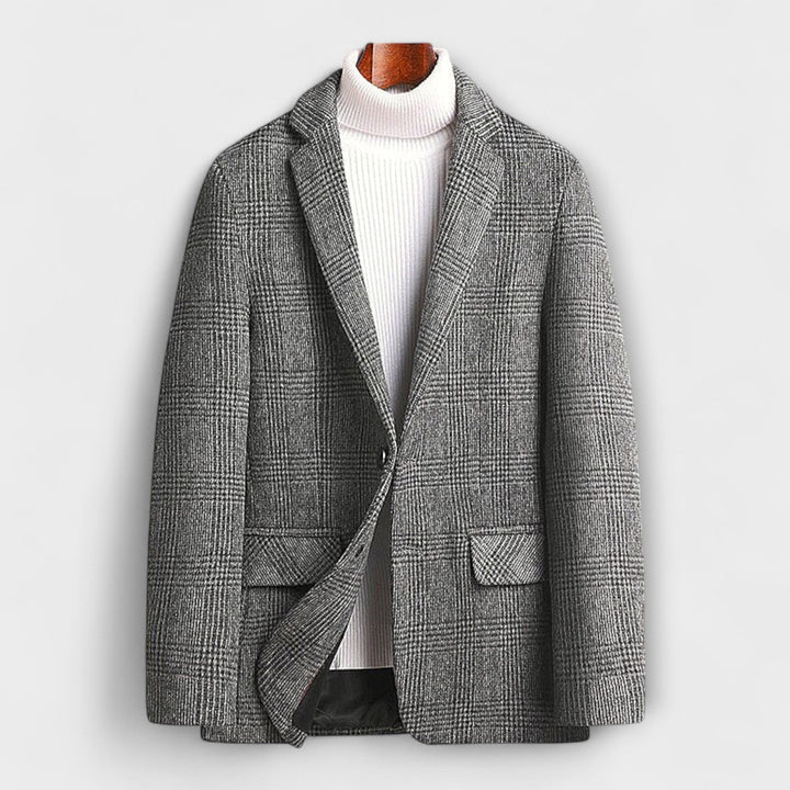 Asher | Elegant Checked Wool Blazer