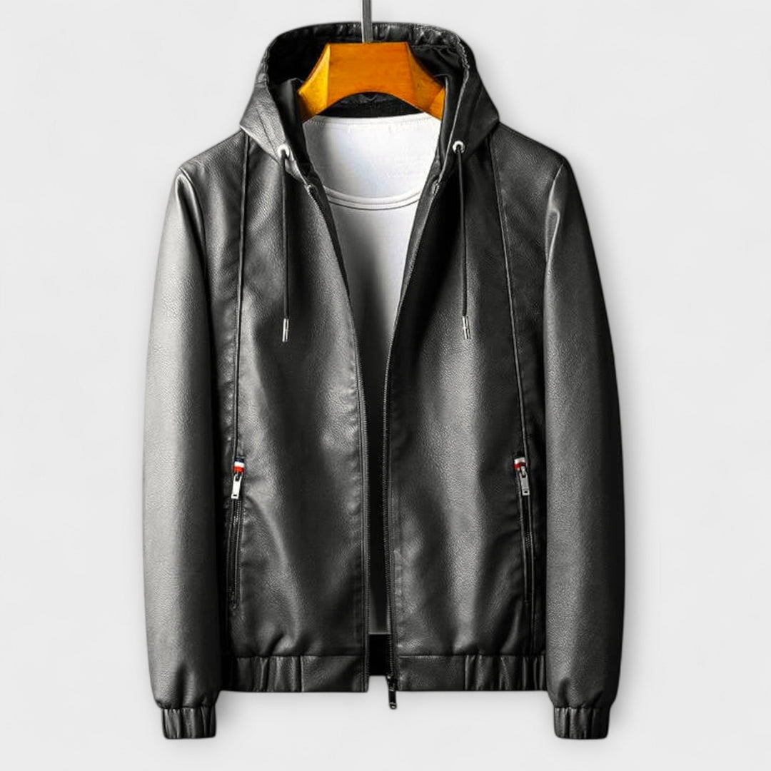 Jasper | Urban Eco-Leather Hooded Jacket