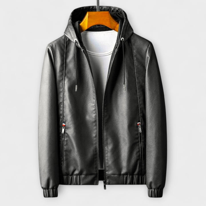 Jasper | Urban Eco-Leather Hooded Jacket