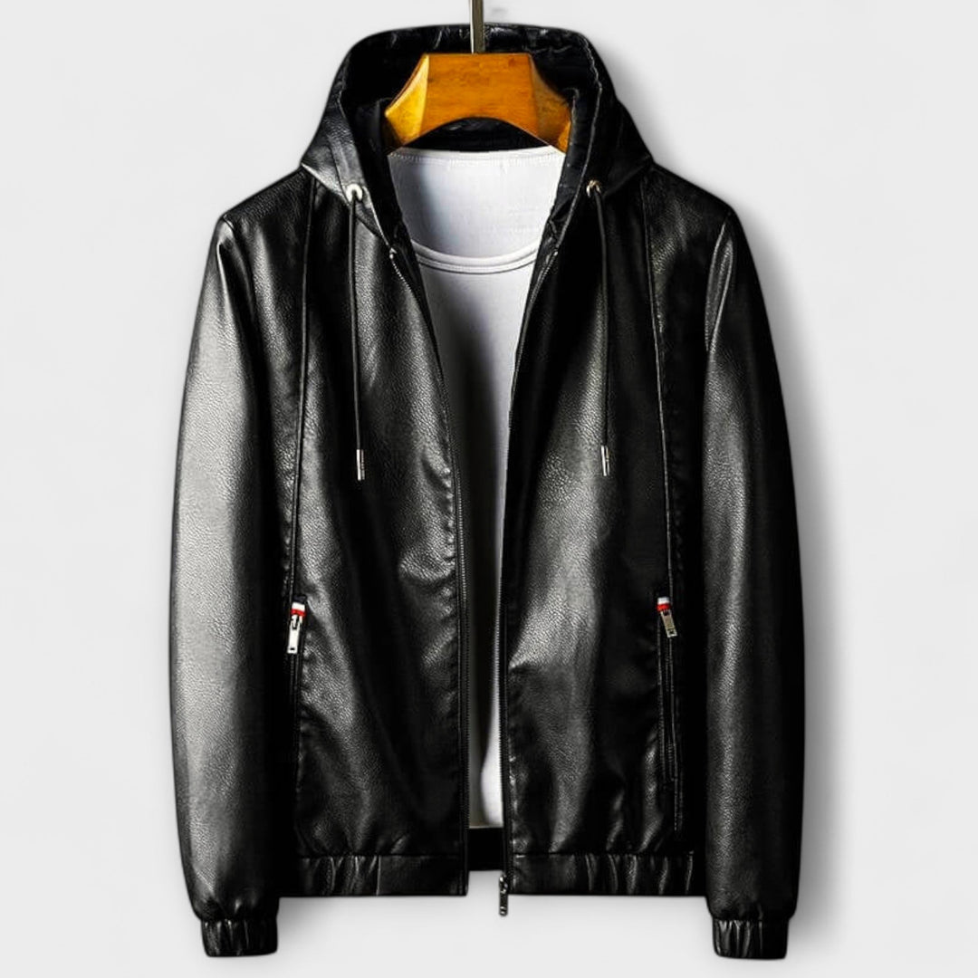 Jasper | Urban Eco-Leather Hooded Jacket
