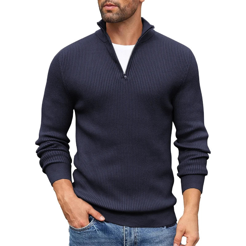 Luca | Ribbed Half-Zip Sweater