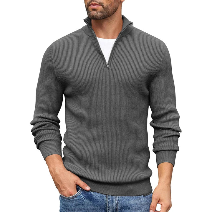 Luca | Ribbed Half-Zip Sweater