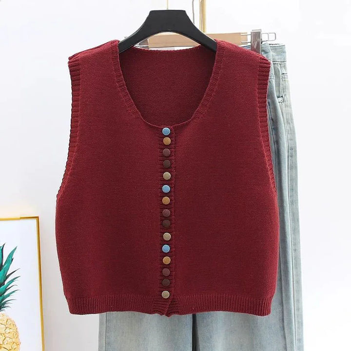 Norde | Color-Button Knit Vest