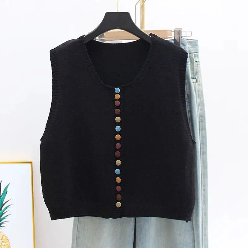 Norde | Color-Button Knit Vest