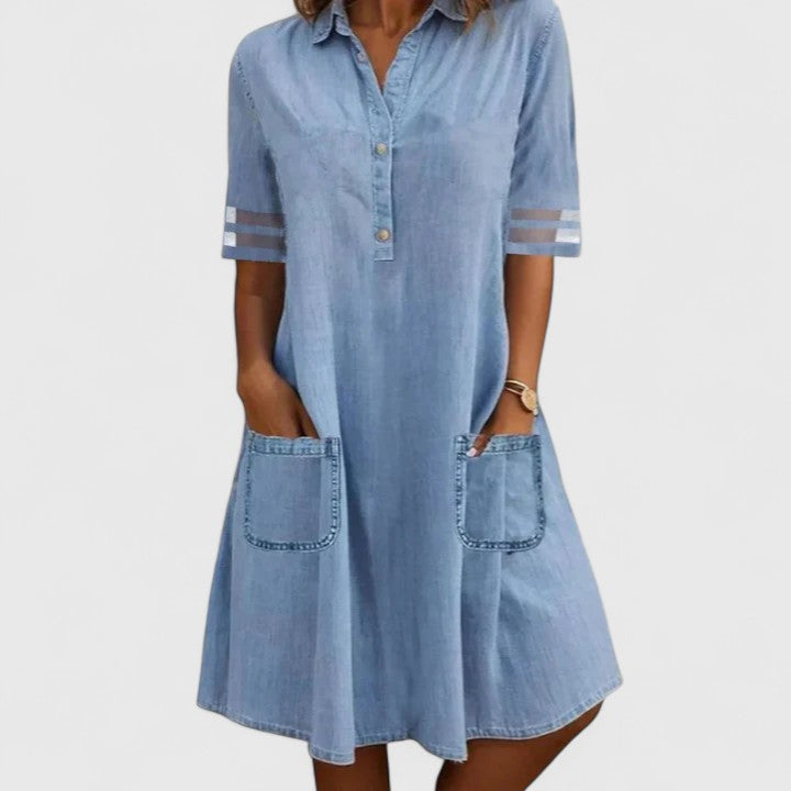 Victoria | Figure-Flattering Denim Dress
