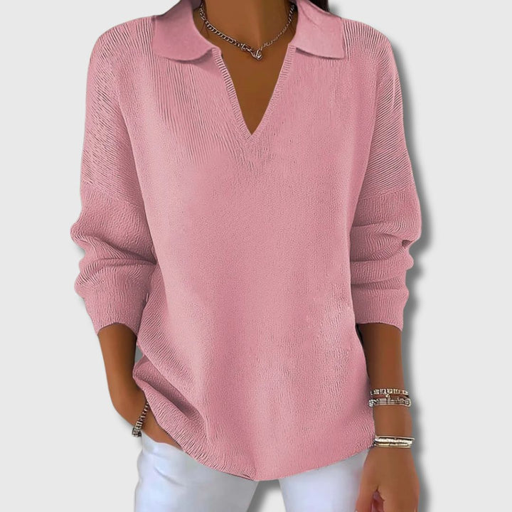 Sarah - Reversible Collar Sweater