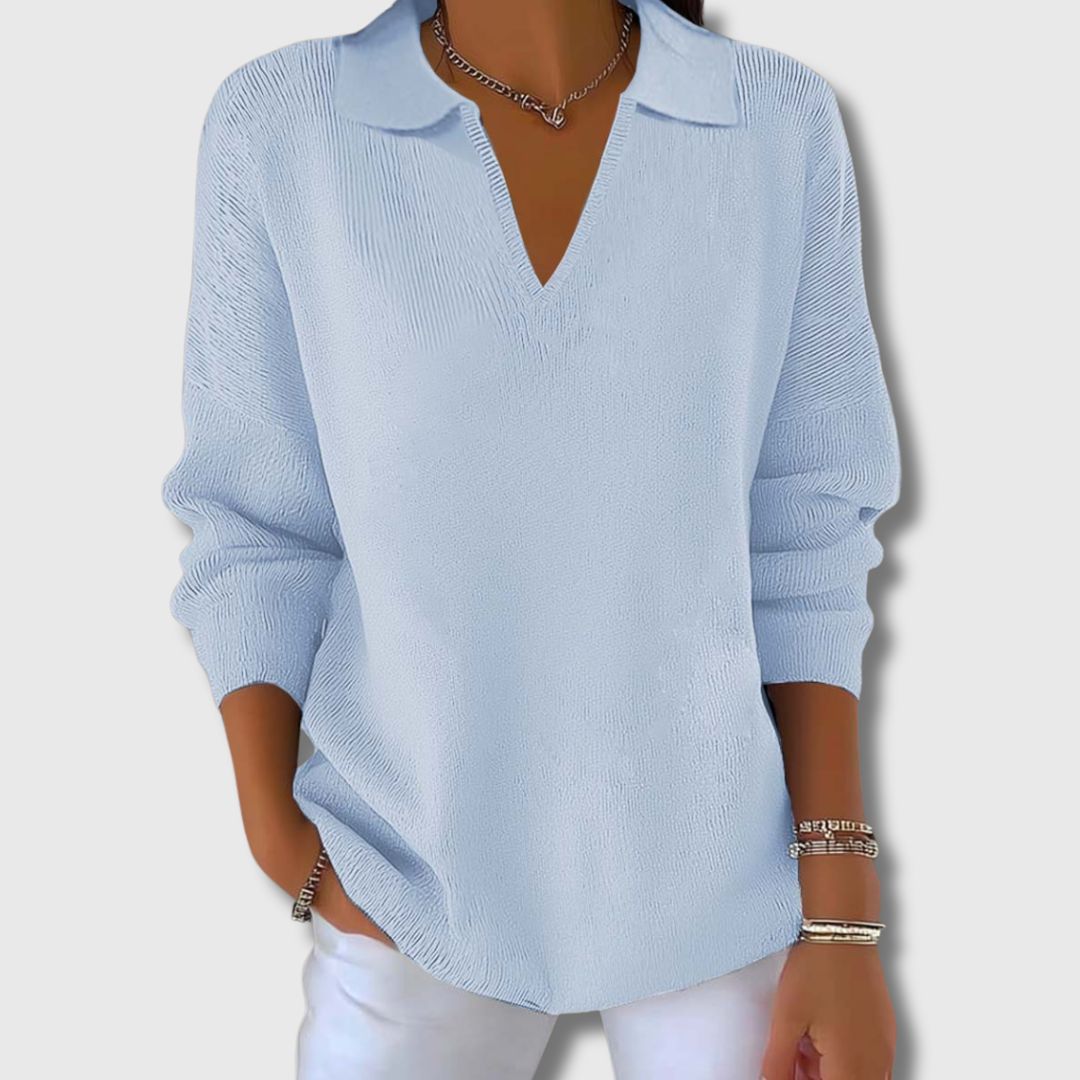 Sarah - Reversible Collar Sweater