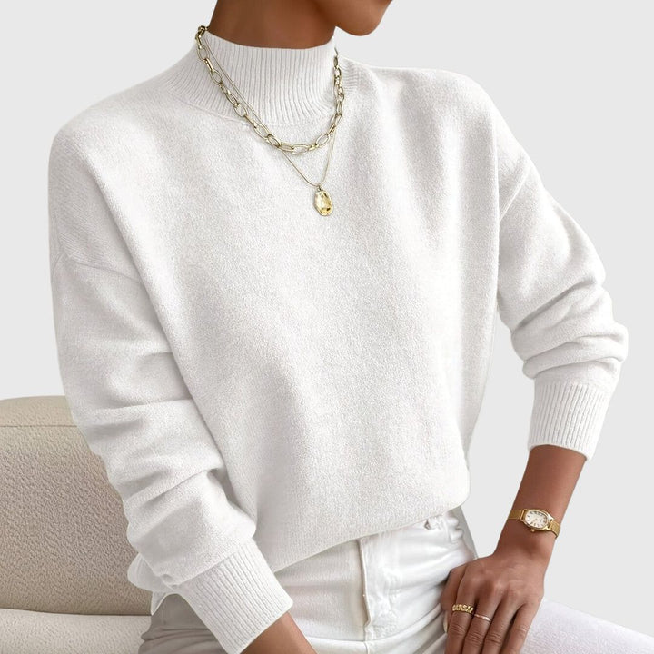 Hazel - Soft Basic High Neck Sweater