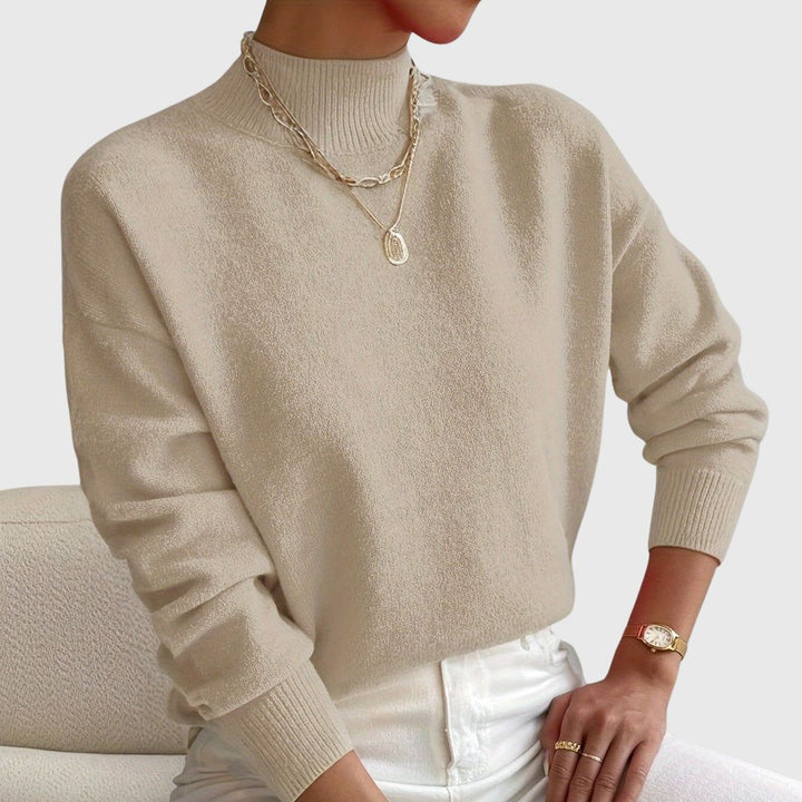 Hazel - Soft Basic High Neck Sweater