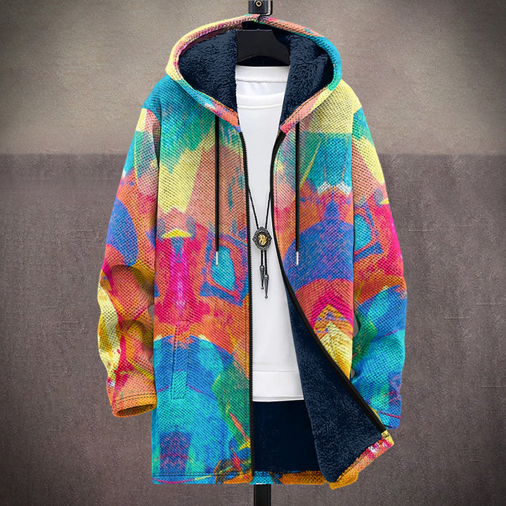 Norde™ | Painterly Zip Cardigan with Hood