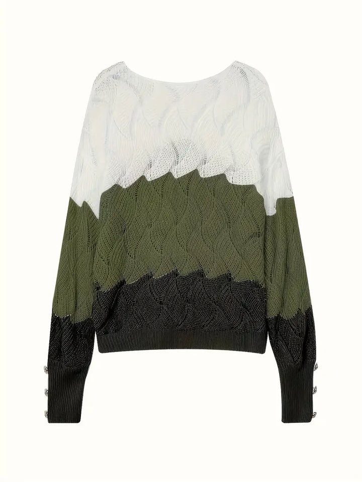 Celina - Elegant V-Neck Knitted Sweater