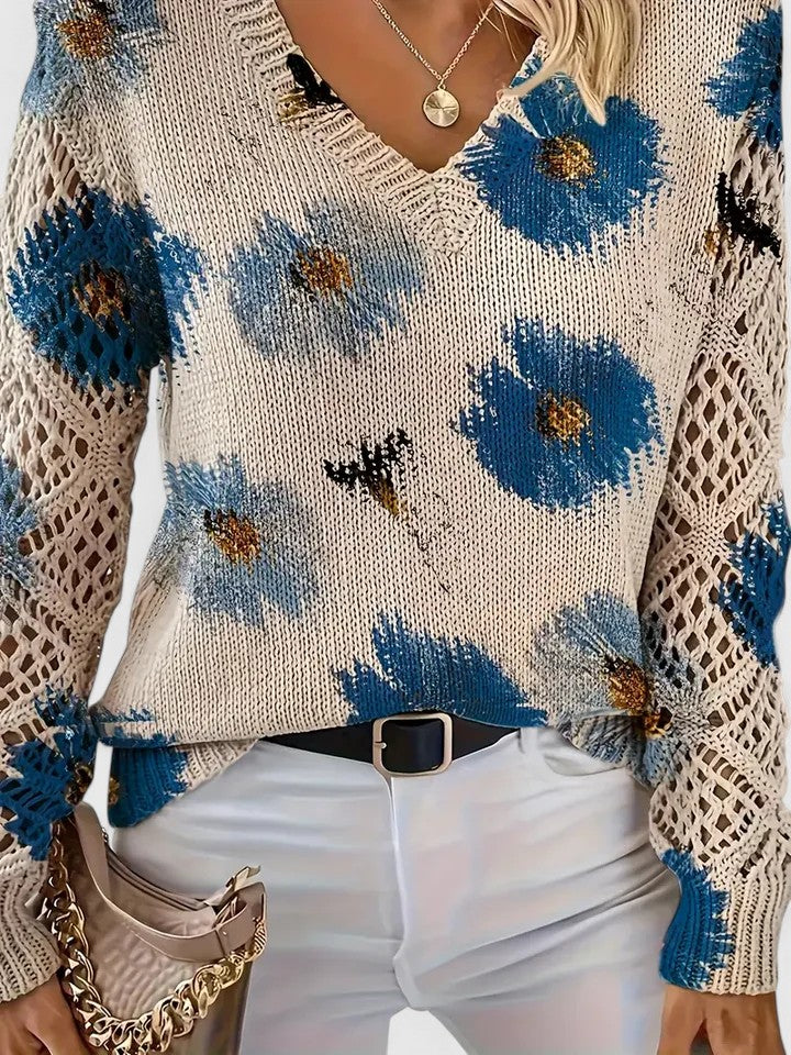 Leilani - Floral Knit Sweater