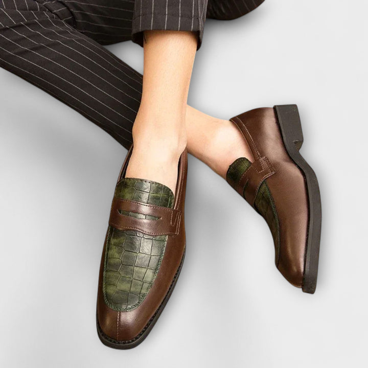Milo | Luxe Crocodile Slip-On Loafers