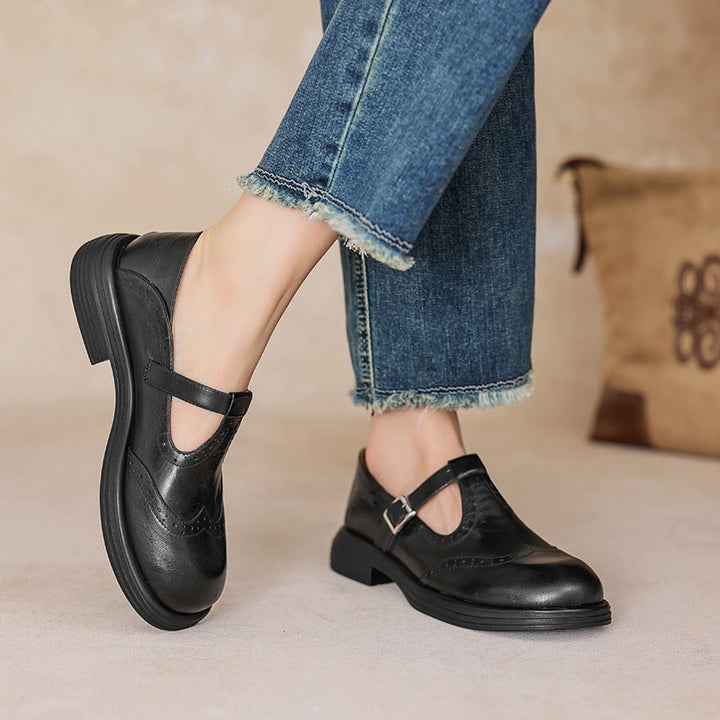 Victoria | Elegant Leather Mary Janes