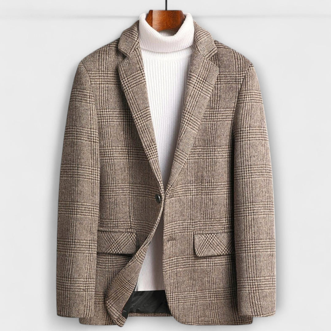 Asher | Elegant Checked Wool Blazer