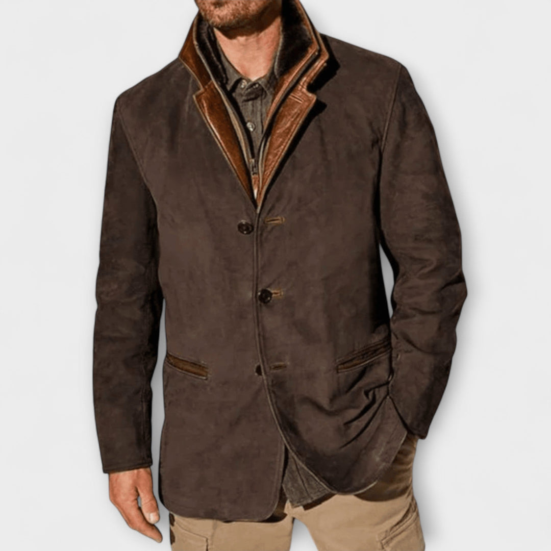 Gideon | Classic Suede Overcoat